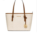 Micheal Kors Quinn Large Signature Logo and Leather Tote Bag