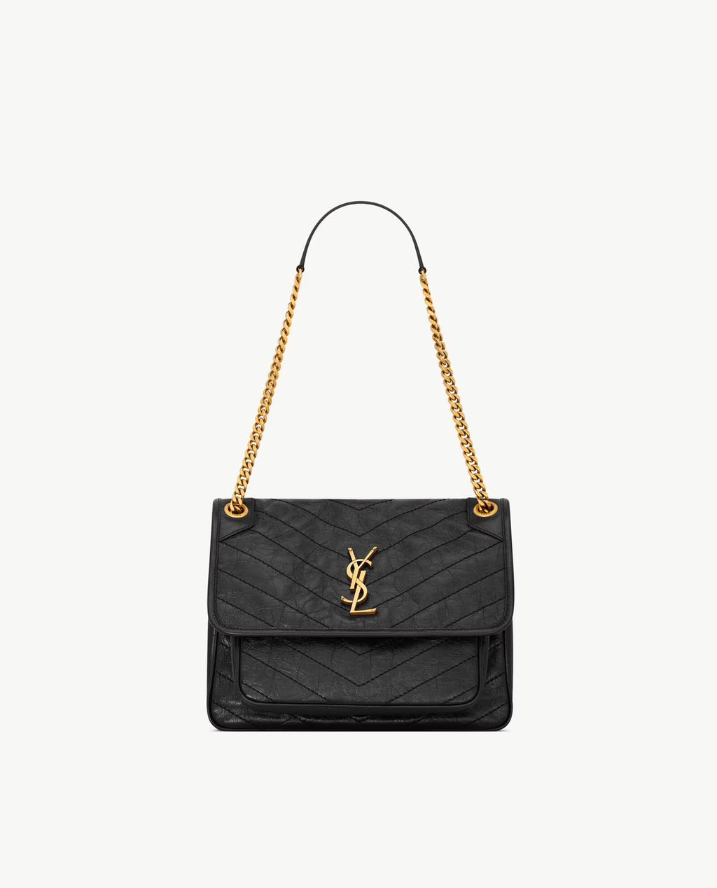 Saint Laurent Niki Logo Plaque Medium Shoulder Bag