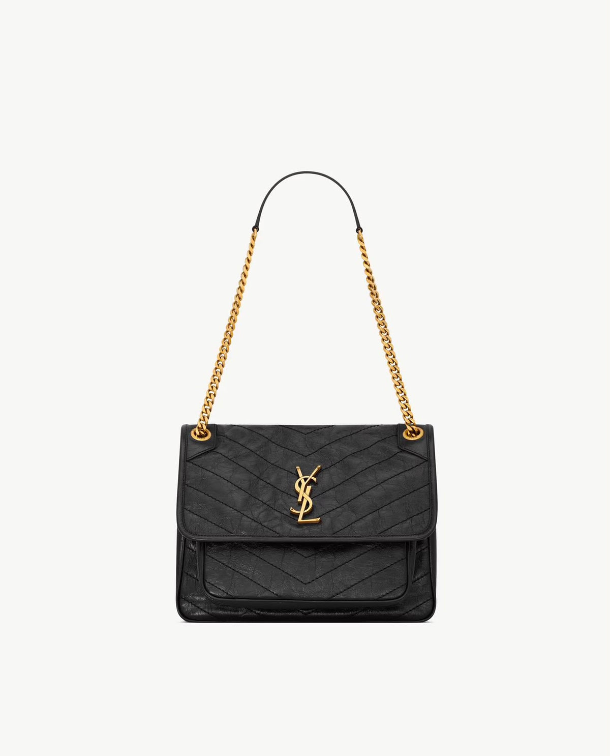 Saint Laurent Niki Logo Plaque Medium Shoulder Bag