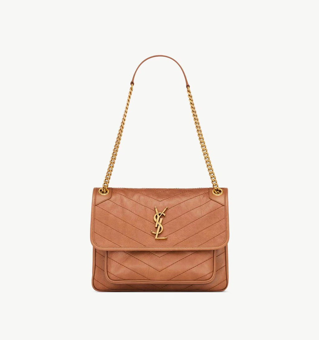 Saint Laurent Niki Logo Plaque Medium Shoulder Bag