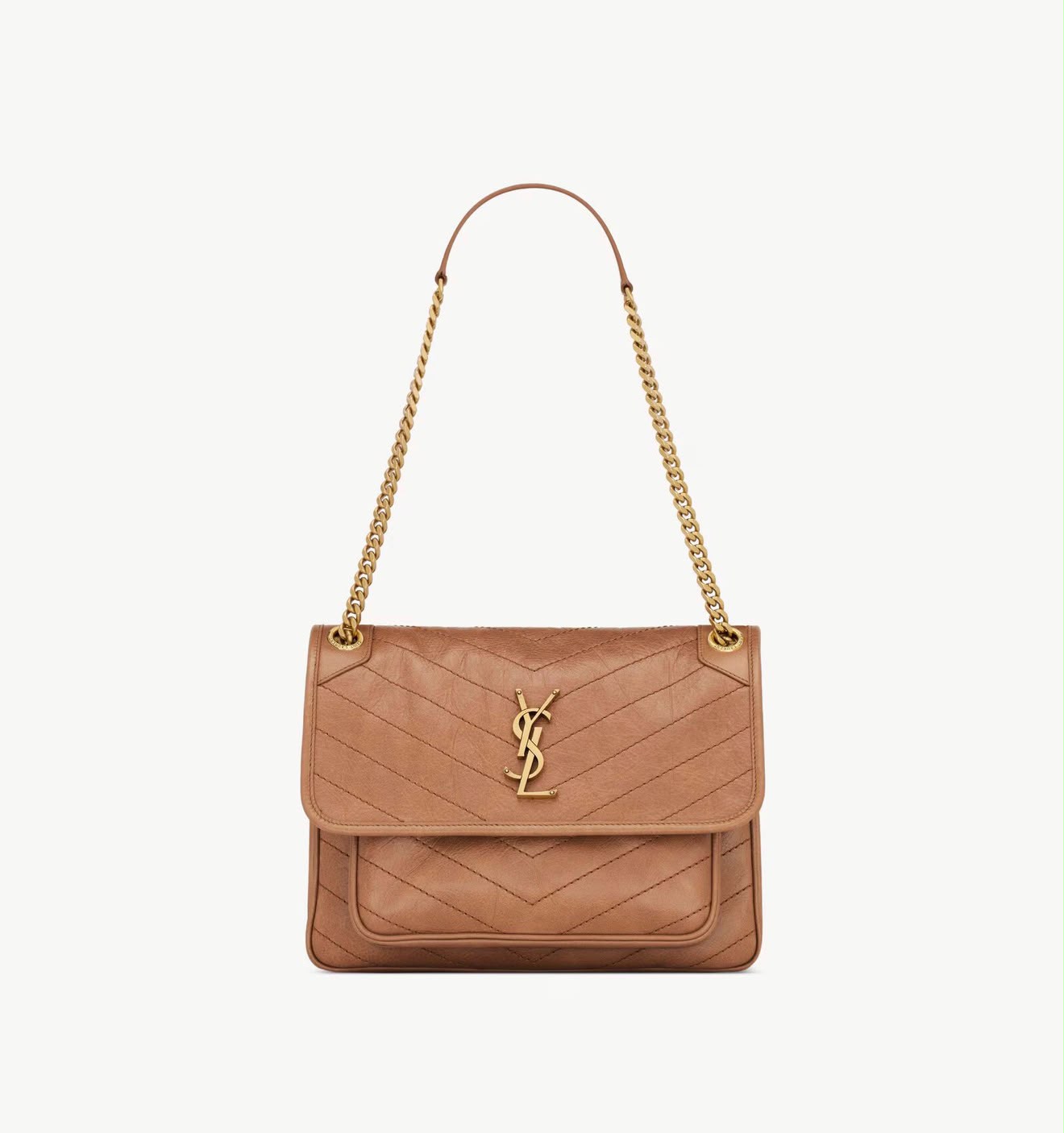 Saint Laurent Niki Logo Plaque Medium Shoulder Bag