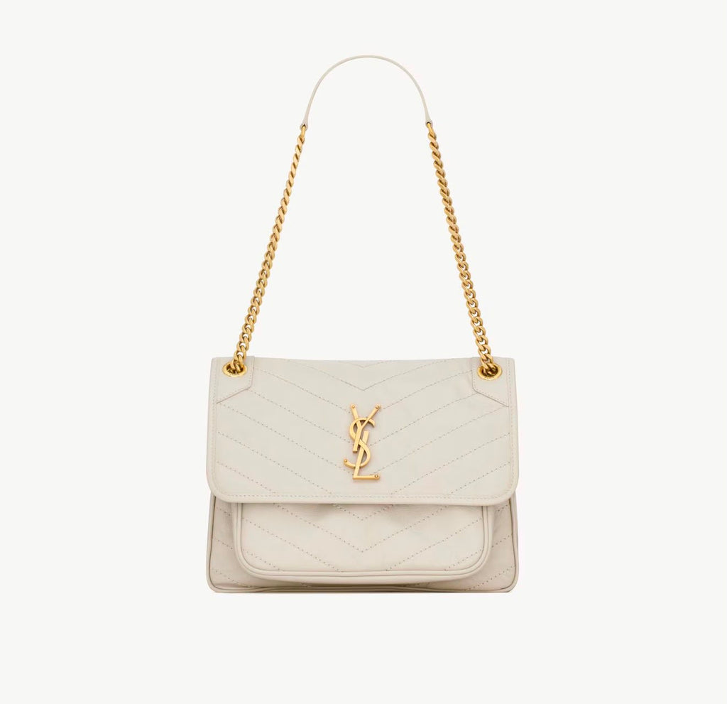 Saint Laurent Niki Logo Plaque Medium Shoulder Bag