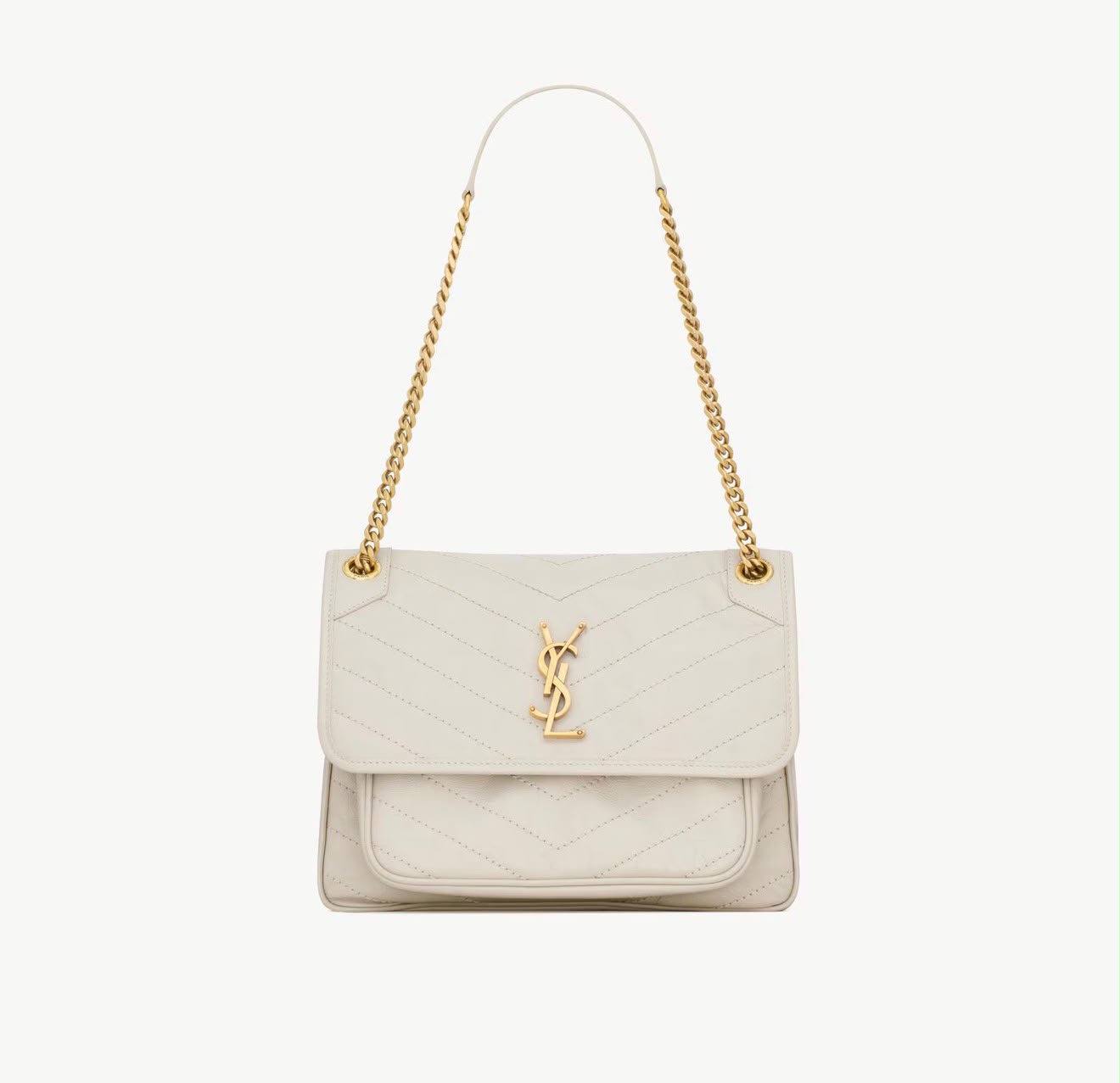 Saint Laurent Niki Logo Plaque Medium Shoulder Bag