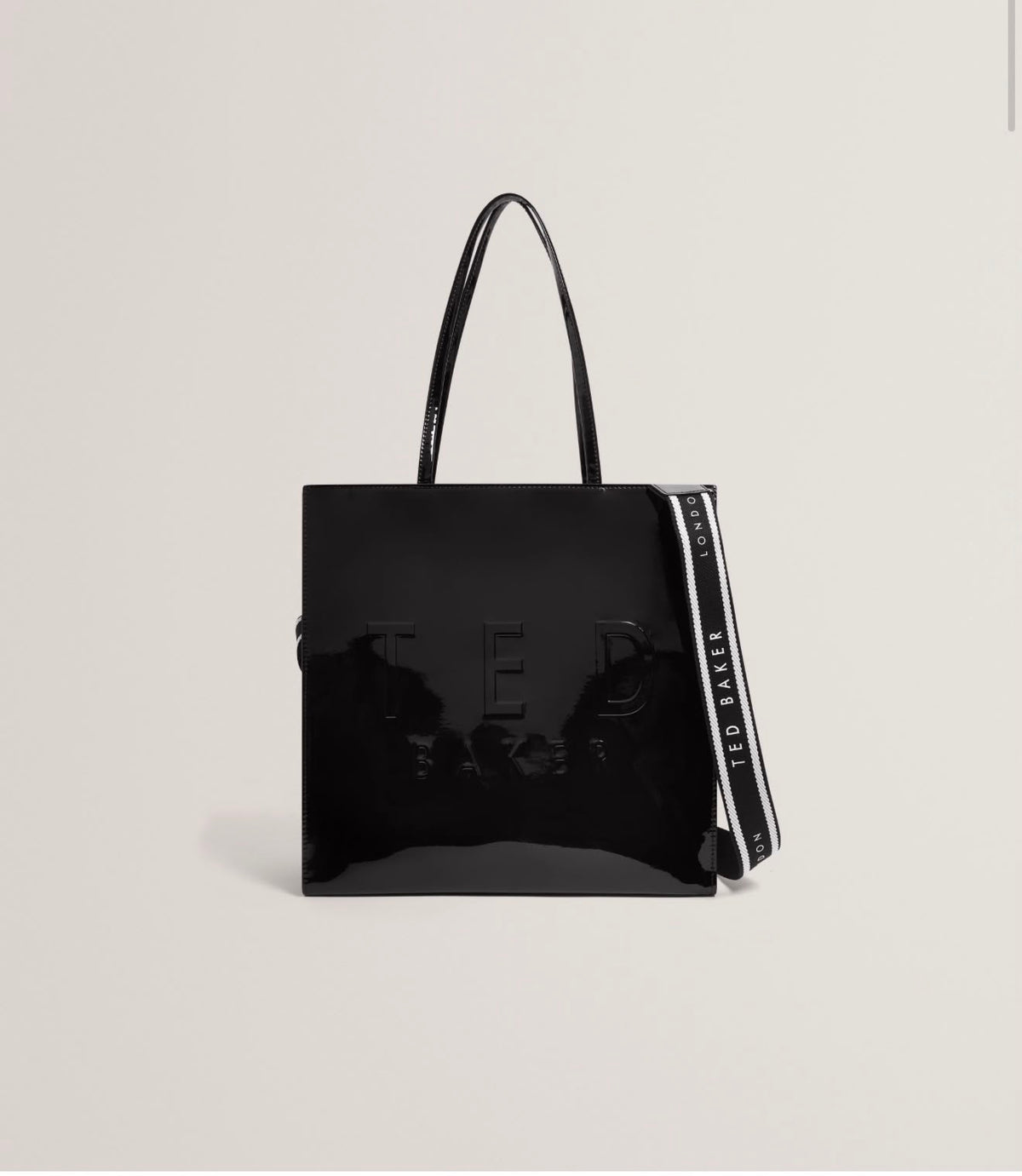 Ted Baker ICONNY: Patent Webbing Large Icon Bag